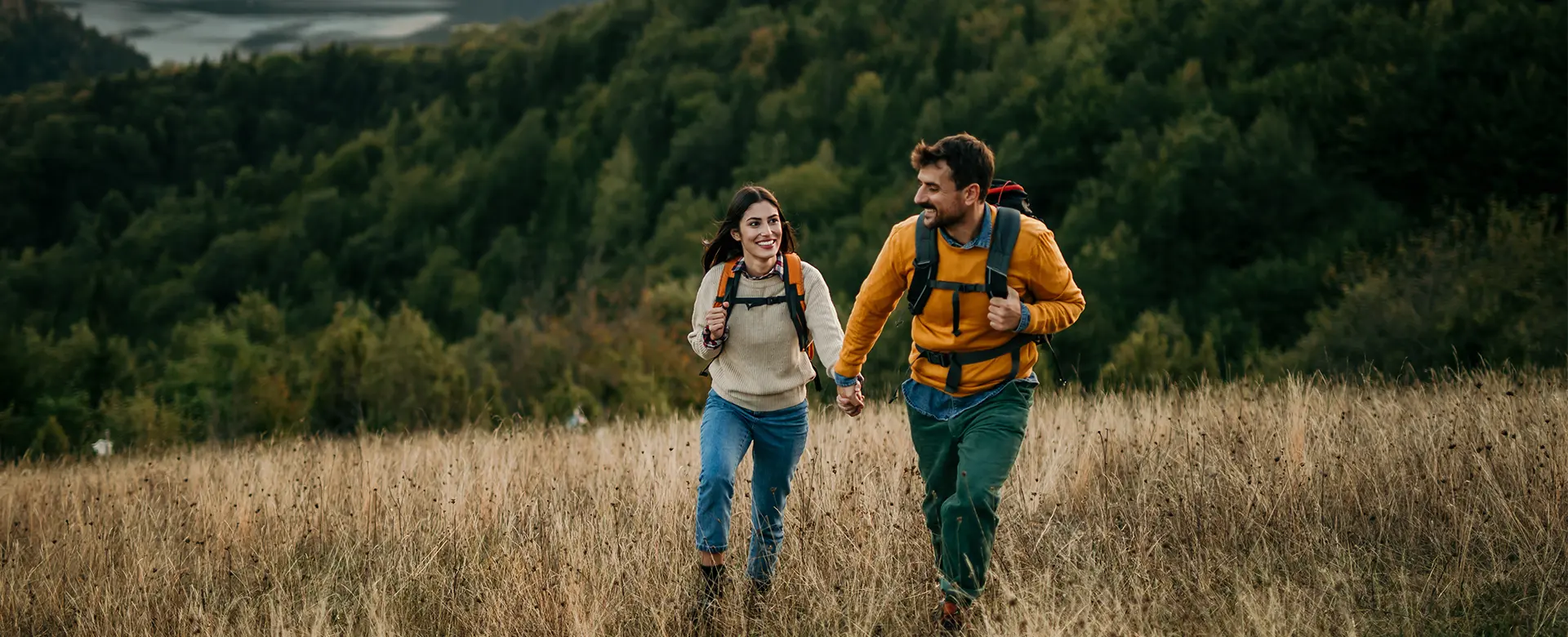Happy Couple Hiking